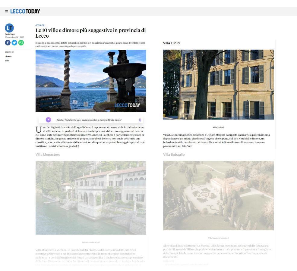 Villa Lucini 1886 "La Dolcevita" Cottage 2, Close To Lake Como And Milan Calco  Esterno foto